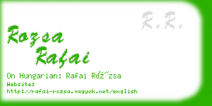 rozsa rafai business card